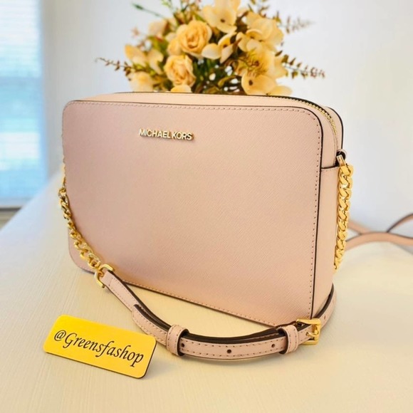 Michael Kors purse & wallet Jet Set Travel Item chain Crossbody bag leather - Picture 6 of 12